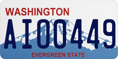 WA license plate AIO0449