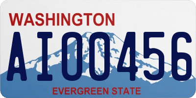 WA license plate AIO0456