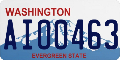 WA license plate AIO0463
