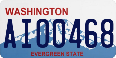 WA license plate AIO0468