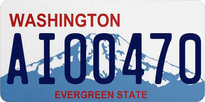 WA license plate AIO0470