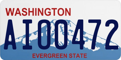 WA license plate AIO0472