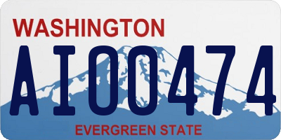 WA license plate AIO0474