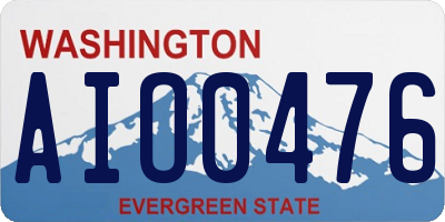 WA license plate AIO0476