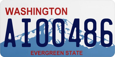 WA license plate AIO0486