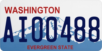 WA license plate AIO0488