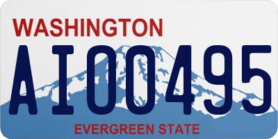 WA license plate AIO0495