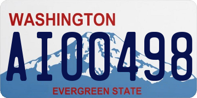 WA license plate AIO0498