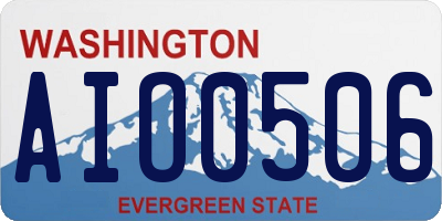 WA license plate AIO0506