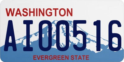 WA license plate AIO0516
