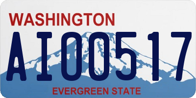 WA license plate AIO0517