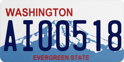 WA license plate AIO0518