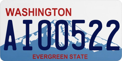 WA license plate AIO0522
