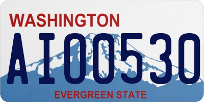 WA license plate AIO0530