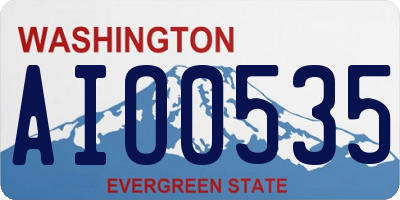 WA license plate AIO0535