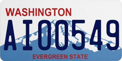 WA license plate AIO0549