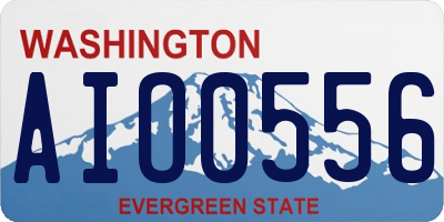WA license plate AIO0556
