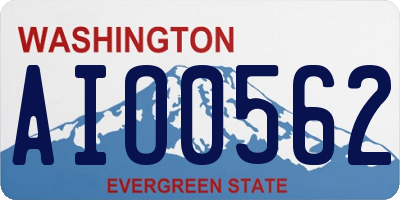 WA license plate AIO0562