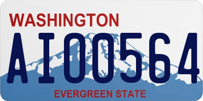 WA license plate AIO0564