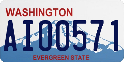 WA license plate AIO0571