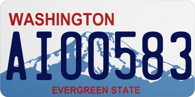WA license plate AIO0583