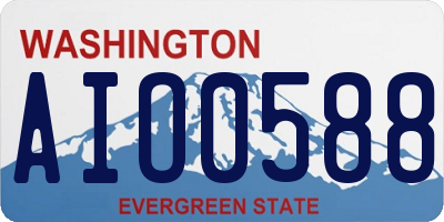 WA license plate AIO0588
