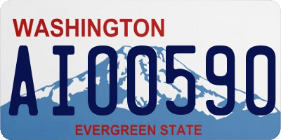 WA license plate AIO0590