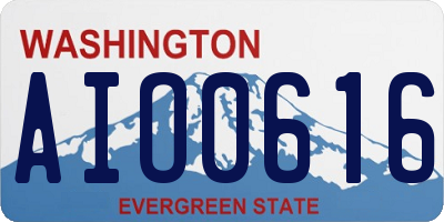 WA license plate AIO0616