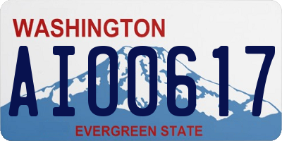 WA license plate AIO0617