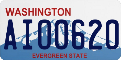 WA license plate AIO0620