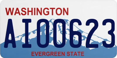 WA license plate AIO0623