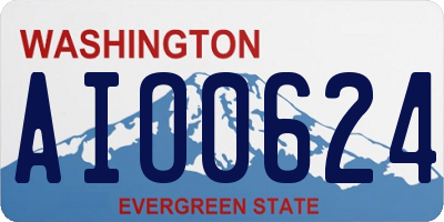 WA license plate AIO0624