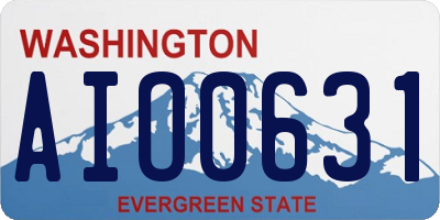 WA license plate AIO0631