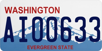 WA license plate AIO0633