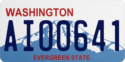 WA license plate AIO0641
