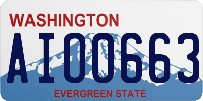 WA license plate AIO0663