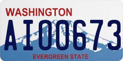 WA license plate AIO0673