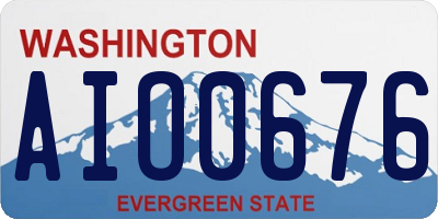WA license plate AIO0676