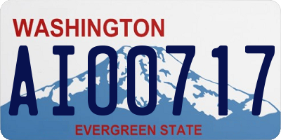 WA license plate AIO0717