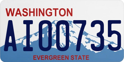 WA license plate AIO0735