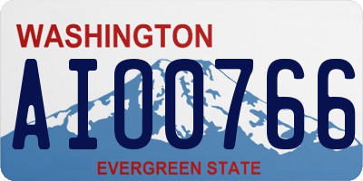 WA license plate AIO0766