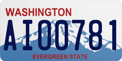 WA license plate AIO0781