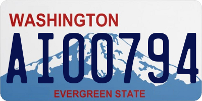 WA license plate AIO0794