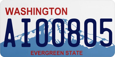 WA license plate AIO0805