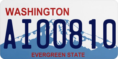 WA license plate AIO0810