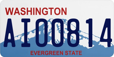 WA license plate AIO0814