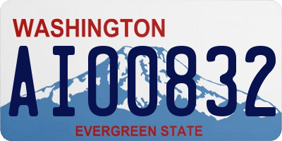 WA license plate AIO0832