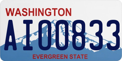 WA license plate AIO0833