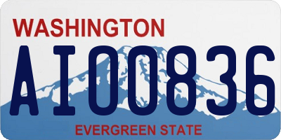 WA license plate AIO0836