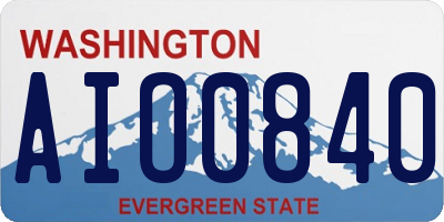 WA license plate AIO0840